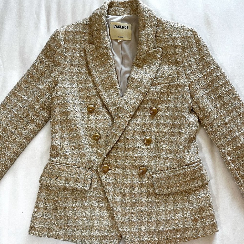 LAGENCE Kenzie Tweed Blazer